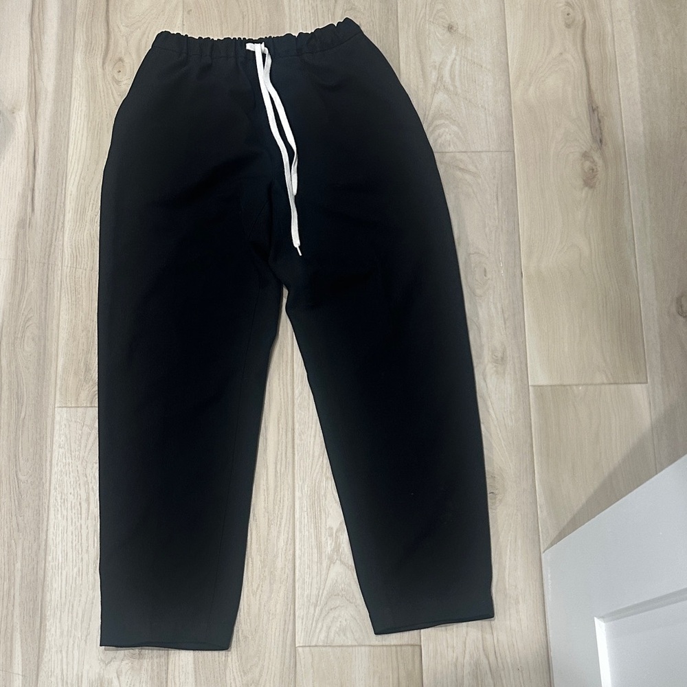 MM6 Maison Martin Margiela Black Pants with White Tie